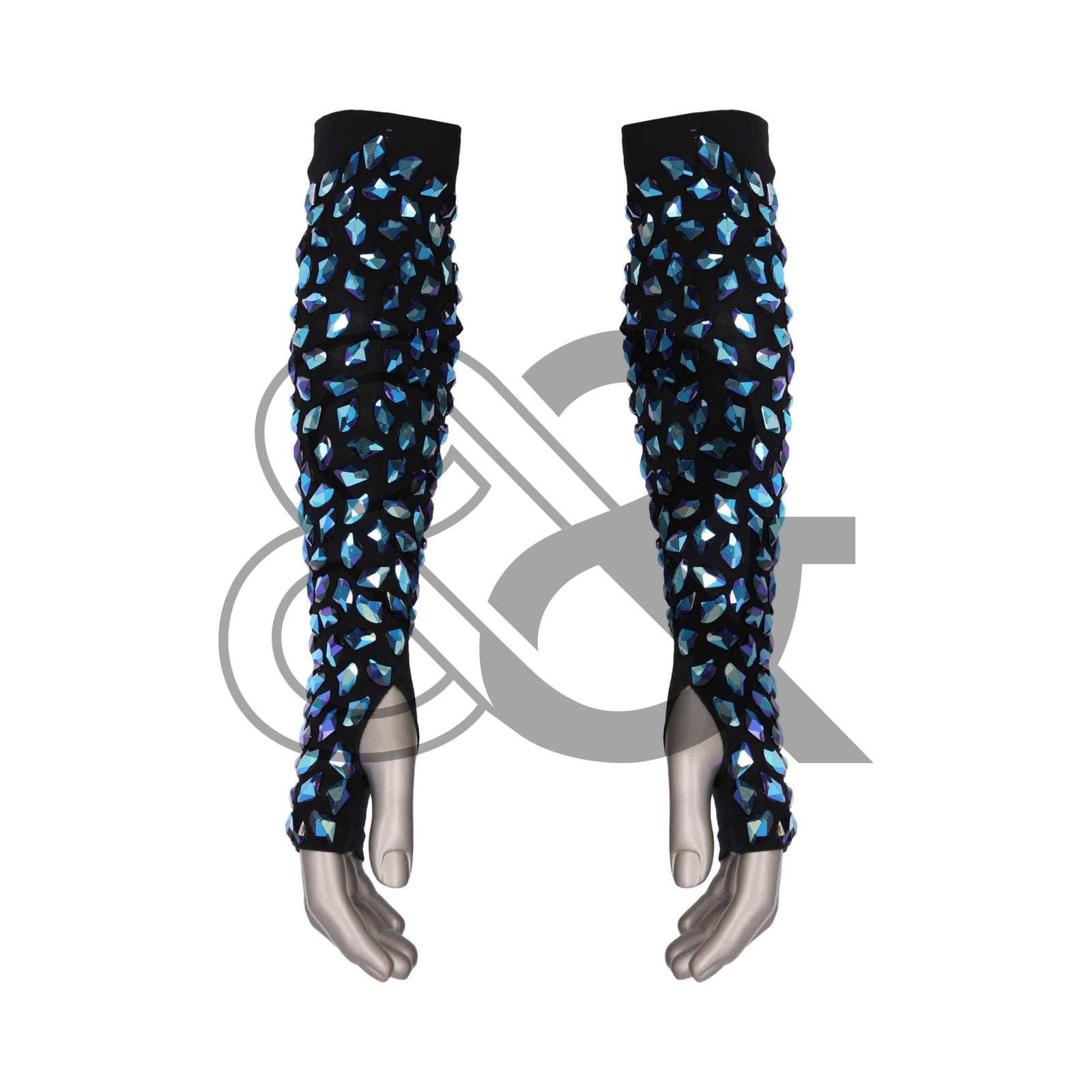 Galaxy Arm Sleeves — front view on mannequin arms