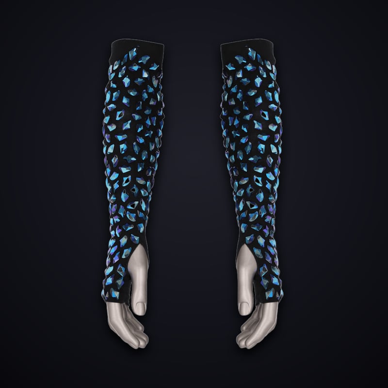 Galaxy Arm Sleeves -- front view on mannequin arms